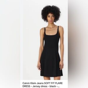 NWT Calvin Klein Elegant Black Midi Dress 10
